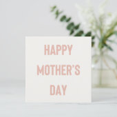 Happy Mother's Day Bison Schriftart Card Dankeskarte (Stehend Vorderseite)