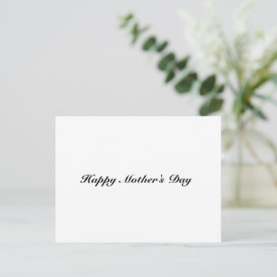 Happy Mother's Day Black Classic Drehbuch elegant Postkarte