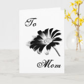Happy Mother's Day Black Daisy III Karte (Gelbe Blume)