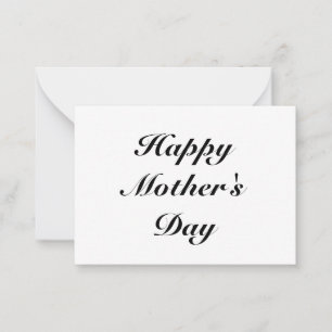 Happy Mother's Day Black Script klassisch elegant Mitteilungskarte