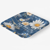 Happy Mother's Day Blue and White Daisies Pappteller (Gewinkelt)