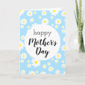 Happy Mother's Day Blue Daisy Karte (Vorderseite)