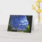 Happy Mother's Day Blue Hibiskus Card Karte (Gelbe Blume)
