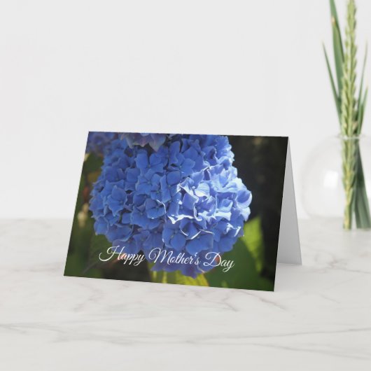 Happy Mother's Day Blue Hibiskus Card Karte (Vorderseite)