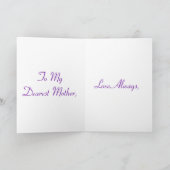 Happy Mother's Day Blue Lila Rose I Karte (Innenseite)