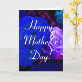 Happy Mother's Day Blue Lila Rose I Karte (Gelbe Blume)