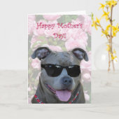 Happy Mother's Day Blue Pillen mit Brille Karte (Gelbe Blume)