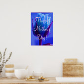 Happy Mother's Day Blue Rose Poster (Küche)
