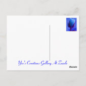 Happy Mother's Day Blue Rose Postkarte (Rückseite)