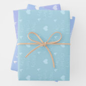 Happy Mother's Day Blue Theme Set von 3 Geschenkpapier Set (Beispiel)