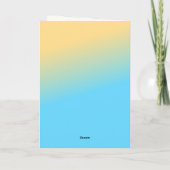 Happy Mother's Day Blue Yellow Ombre Chic Hübsch Karte (Rückseite)