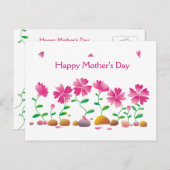 Happy Mother's day Blume Daisies Pink Postkarte (Vorne/Hinten)