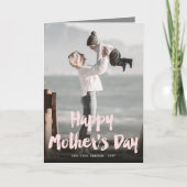 Happy Mother's Day Bold Brush Script Modern Photo Karte (Vorderseite)