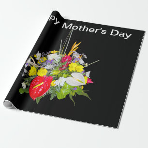 Happy Mother's Day Bouquet der Blume Geschenkpapier