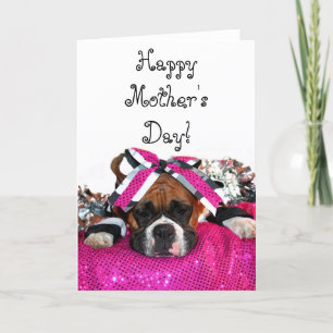 Happy Mother's day boxer greeting card Karte