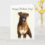 Happy Mother's Day Boxer greeting card Karte (Gelbe Blume)