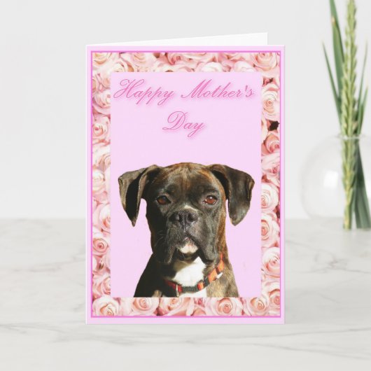 Happy Mother's Day Boxer greeting card Karte (Vorderseite)