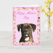 Happy Mother's Day Boxer greeting card Karte (Gelbe Blume)