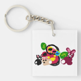 Happy mothers day bunnies and rabbit  schlüsselanhänger