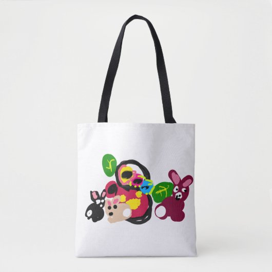 Happy mothers day bunnies and rabbit  tasche (Vorderseite)