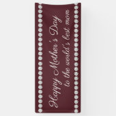 Happy Mother's Day Burgundy Diamonds Banner (Vertikal)