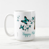 Happy Mother's Day Butterfly Cute Photo Kaffeetasse (Links)