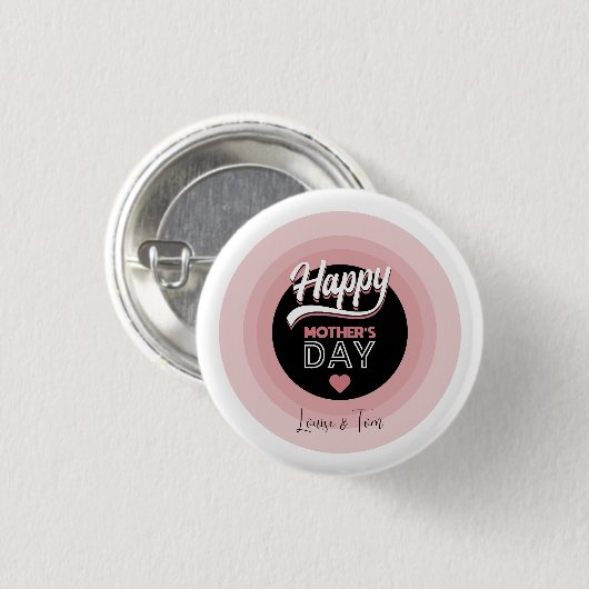 Happy Mother's Day Button (Vorne & Hinten)