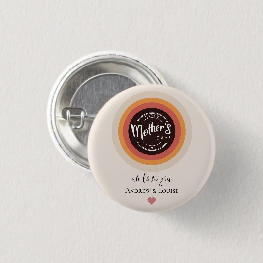 Happy Mother's Day Button (Vorne & Hinten)