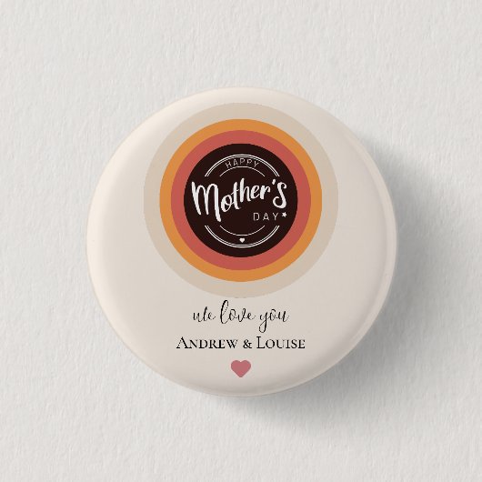 Happy Mother's Day Button (Vorderseite)