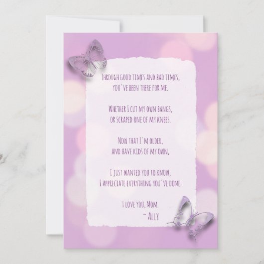 Happy Mother's Day Card (Vorderseite)