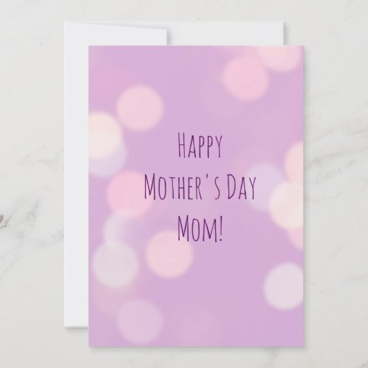 Happy Mother's Day Card (Rückseite)