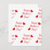 Happy Mother's Day Card (Vorne/Hinten)