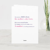 Happy Mother's Day Card - Adoptive oder Birth Mama Karte (Rückseite)