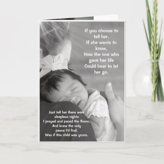 Happy Mother's Day Card - Adoptive oder Birth Mama Karte (Vorderseite)