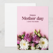 Happy Mother's Day Card - Botanische Wildblumen Feiertagskarte (Vorne/Hinten)