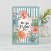 Happy Mother's Day Card Einladung (Stehend Vorderseite)