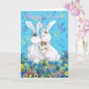 Happy Mother's Day Card Family Bunny Blume Karte