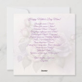 Happy Mother's day Card Feiertagskarte (Rückseite)