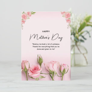 Happy Mother's Day Card, Floral Mütter Day Card Feiertagskarte