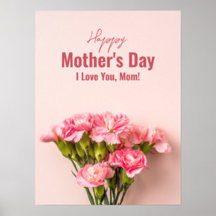 Happy Mother's Day Card Floral Mütter Tagesgeschen Poster