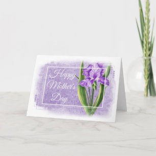 Happy Mother's Day Card - Lila Iris d2 Karte