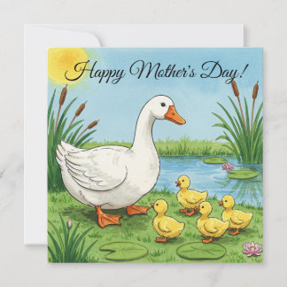 Happy Mother's Day Card - Mama Goose Feiertagskarte