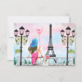 Happy Mother's Day Card Woman in Paris (Rückseite)