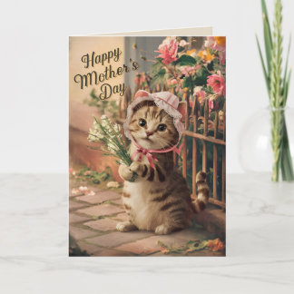 Happy Mother's Day Cat Funny Karte