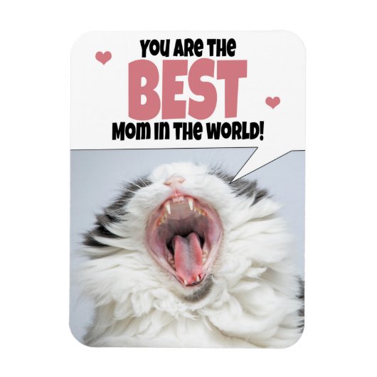 Happy Mother's Day Cat Shouting Spaß Magnet (Vertikal)