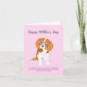 Happy Mother's Day Cavalier King Charles Eyeglass Karte (Vorderseite)