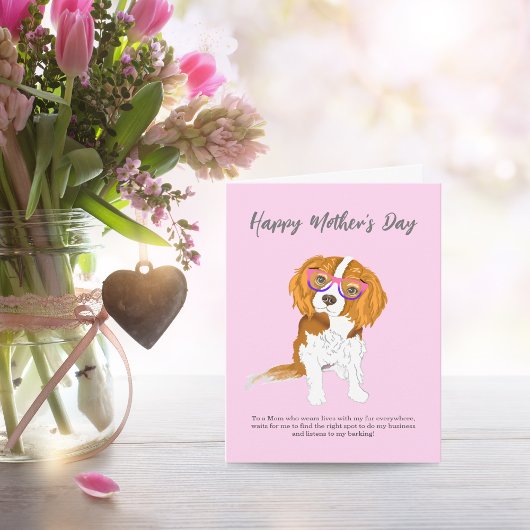 Happy Mother's Day Cavalier King Charles Eyeglass Karte