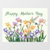 Happy Mother's Day Cling Fensteraufkleber (Blatt)