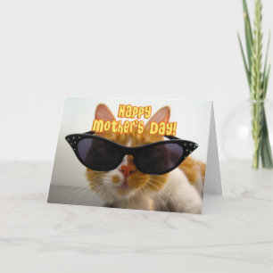 Happy Mother's Day - Cool Cat in Sunglasses Karte