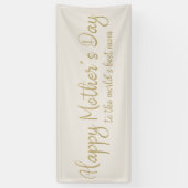 Happy Mother's Day Cream Gold Script Banner (Vertikal)